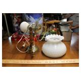 MILK GLASS HOBNAIL WALL LAMP - POSSIBLY FENTON