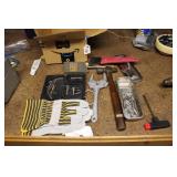 ASSORTED TOOLS, DRILL BITS AND HARDWARE