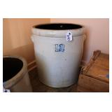 #12 STONEWARE CROCK W/ HANDLES