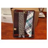 TOP GRAIN-COWHIDE LEATHER TIE CASE W/ TIES