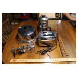 TOASTER,PERCOLATOR, CAKE PAN, MIXERS, TOWEL DRYER