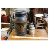 ROSEDALE DAIRY MILK CAN & GALV. MILK CAN