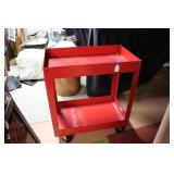 RED ROLLING SHOP CART