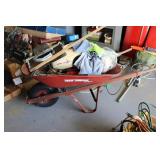 TRUE TEMPER WHEEL BARROW W/ CONTENTS