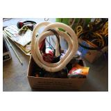 BOX OF FISHING REELS AND ACCESSORIES