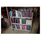 ROLLING CART W/ BOOKS - LOT OF RELIGIOUS