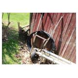 WHEEL BARROW FRAME AND GARDEN EDGE