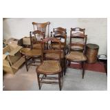 (7) CANE CHAIRS AND CANING ACCESORIES