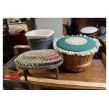 BASKET, FOOT STOOL, GALVANIZED CAN & WASTE CAN