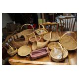 BASKET COLLECTION INCL. SOME ANTIQUE BASKETS