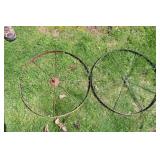 PAIR OF STEEL WHEELS