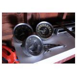 (3) VEGLIA VEHICLE SPEEDOMETERS AND HOOD ORNAMENT
