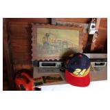 JEFF GORDON HAT, TRAIN ART & POST CARDS
