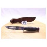 SCHRADE WALDEN MODEL H15 STACKED LEATHER HANDLE