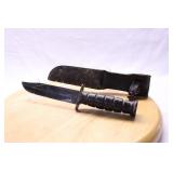 CAMILLUS US MILITARY KNIFE STACKED LEATHER HANDLE