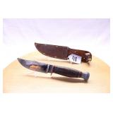 PAL CUTLERY #RH34 9.5" LONG STACKED LEATHER HANDLE