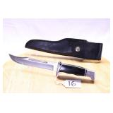 BUCK 120 SMOOTH BLACK HANDLE 12" KNIFE