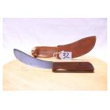 HERTERS INC. SKINNING KNIFE WOOD HANDLE 11" LONG