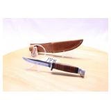 CASE #M3F STACKED LEATHER HANDLE 6.25" W/ SHEATH