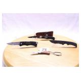 FOUR ASSORTED LOCKBACK KNIVES