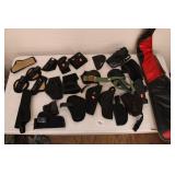 CRATE OF POLY PISTOL HOLSTERS, ACCESSORIES &