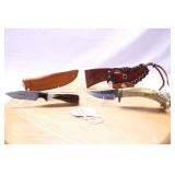 UNMARKED STAG HANDLE 7" W/ SHEATH