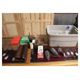 BOX OF ASSORTED FIREARM CLEANING ITEMS & MORE