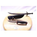 MINI SWORD DAMASCUS HANDLE 15" & #1013 KERSHAW
