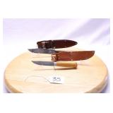 PIC #539 WOOD HANDLE 6.5" W/ SHEATH & CUTMASTER