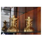 2 GOLD CANDLE STICKS