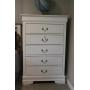 WHITE 5 DRAWER DRESSER