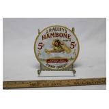 PORCELAIN J. P. ALLEY'S HAMBONE CIGAR SIGN