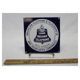 PORCELAIN AMERICAN TELEPHONE & TELEGRAPH CO. SIGN
