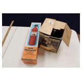 FIRE EXTINGUISHER & CHIMNEY BRUSH