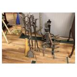ANDIRONS & FIREPLACE TOOLS