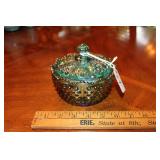 FENTON HOBNAIL CARNIVAL GLASS CANDY DISH