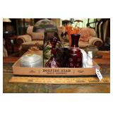 FLAT OF CANDY DISHES & VASES