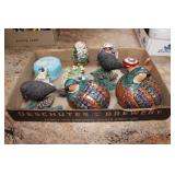 FLAT OF CERAMIC & PORCELAIN BIRDS & COLLECTIBLES