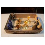 ASSORTED S&P SHAKERS & CANDLESTICK HOLDERS