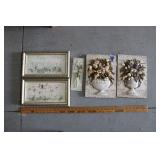 ASSORTED FLORAL WALL ART