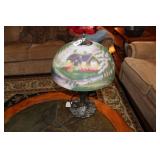 LAMP W/ REVERSE PAINTED SHADE