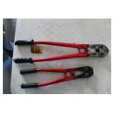 TWO SETS OF BOLT CUTTERS