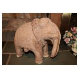 DECORATIVE STONE ELEPHANT 13" X 13"
