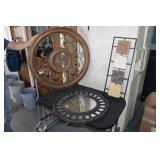 METAL HOUSE DECOR INCL. MIRROR & CLOCK