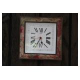 FRABUR BATTERY OP. CLOCK MADE IN ITALY 11 1/4" SQ.