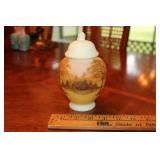 FENTON GINGER JAR BURMESE PAINTED BY HENRY CURRY