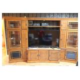 ASHLEY ROSLYN HEIGHTS CURVED ENTERTAINMENT CENTER