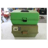 TWO TACKLEBOXES W/ CONTENTS- NIB ITEMS