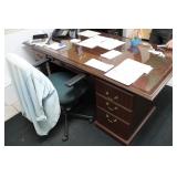 OFFICE DESK & CHAIR 72" X 36" X 30"