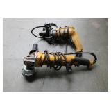 DEWALT 5" ANGLE GRINDER & 1/2" VSR DRILL